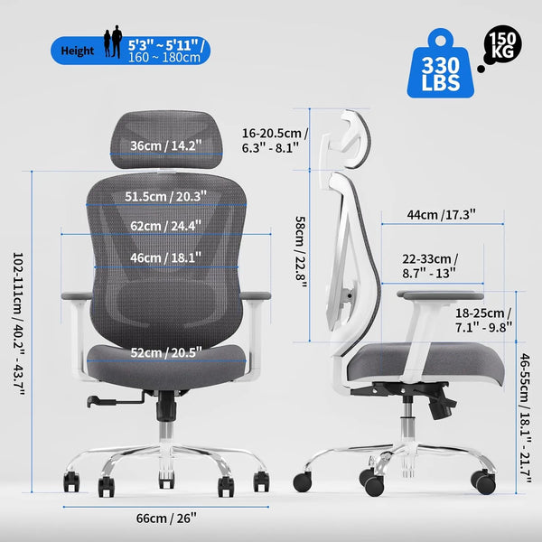 heavy duty ergonomic office chair for big and tall users